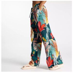 CALIA Women's Pleated Wide Leg Swim Cover Up